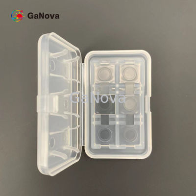 10*10.5mm2 C-Yüz Fe-Doped SI-Tip Özgür Kalkan GaN Tek Kristal Altyapı Makro Kusur yoğunluğu 0cm−2 TTV ≤ 10 μm Direnci 106 Ω·Cm RF Aygıtları Wafer
